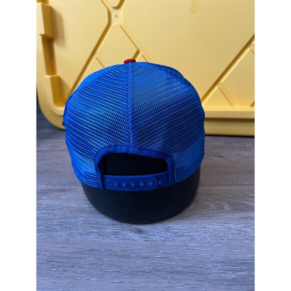 Vintage Super Bowl XVII AJD Snapback Trucker Cap Large 100% Rayon Red White & Bl - Picture 2 of 4